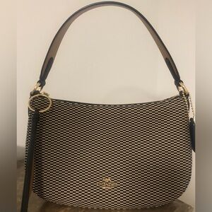 Coach Black and Tan Shoulder Bag